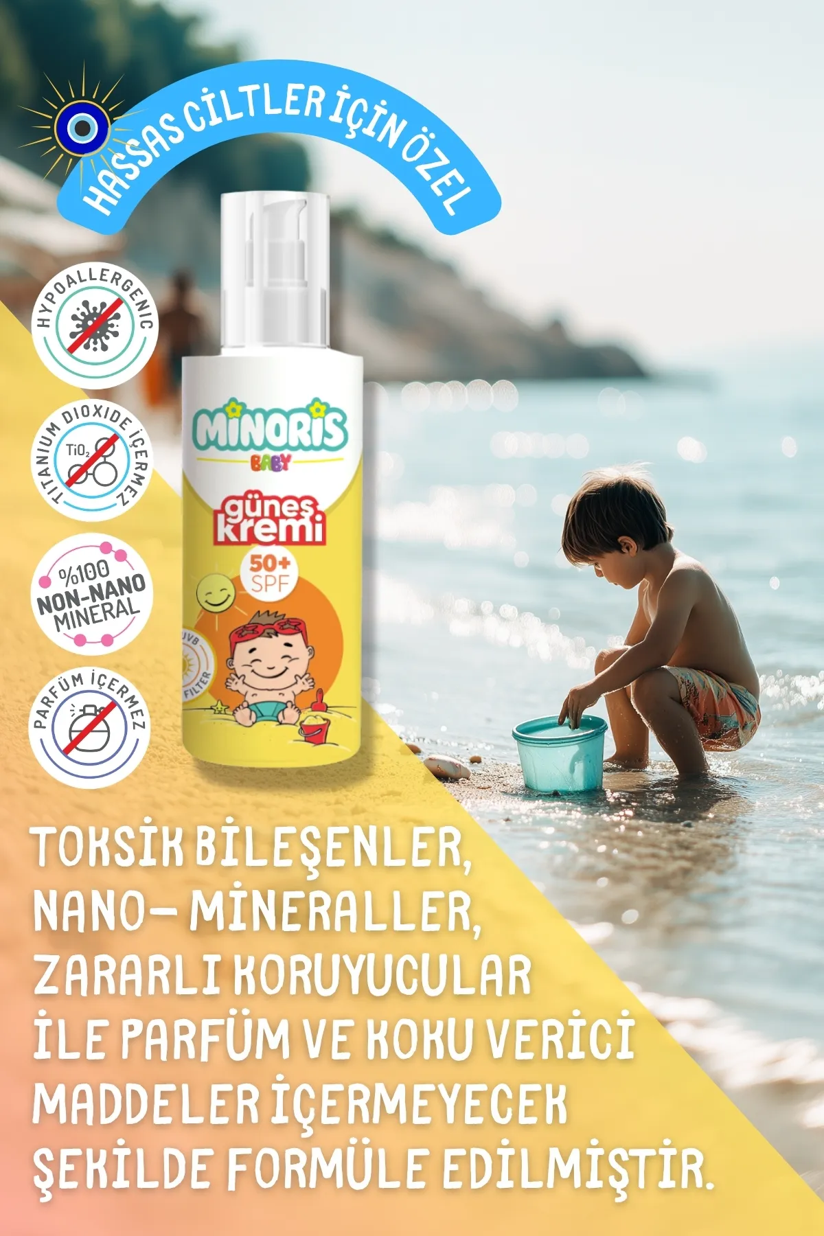 Minoris Baby Organik Güneş Kremi 50 Spf 150ml