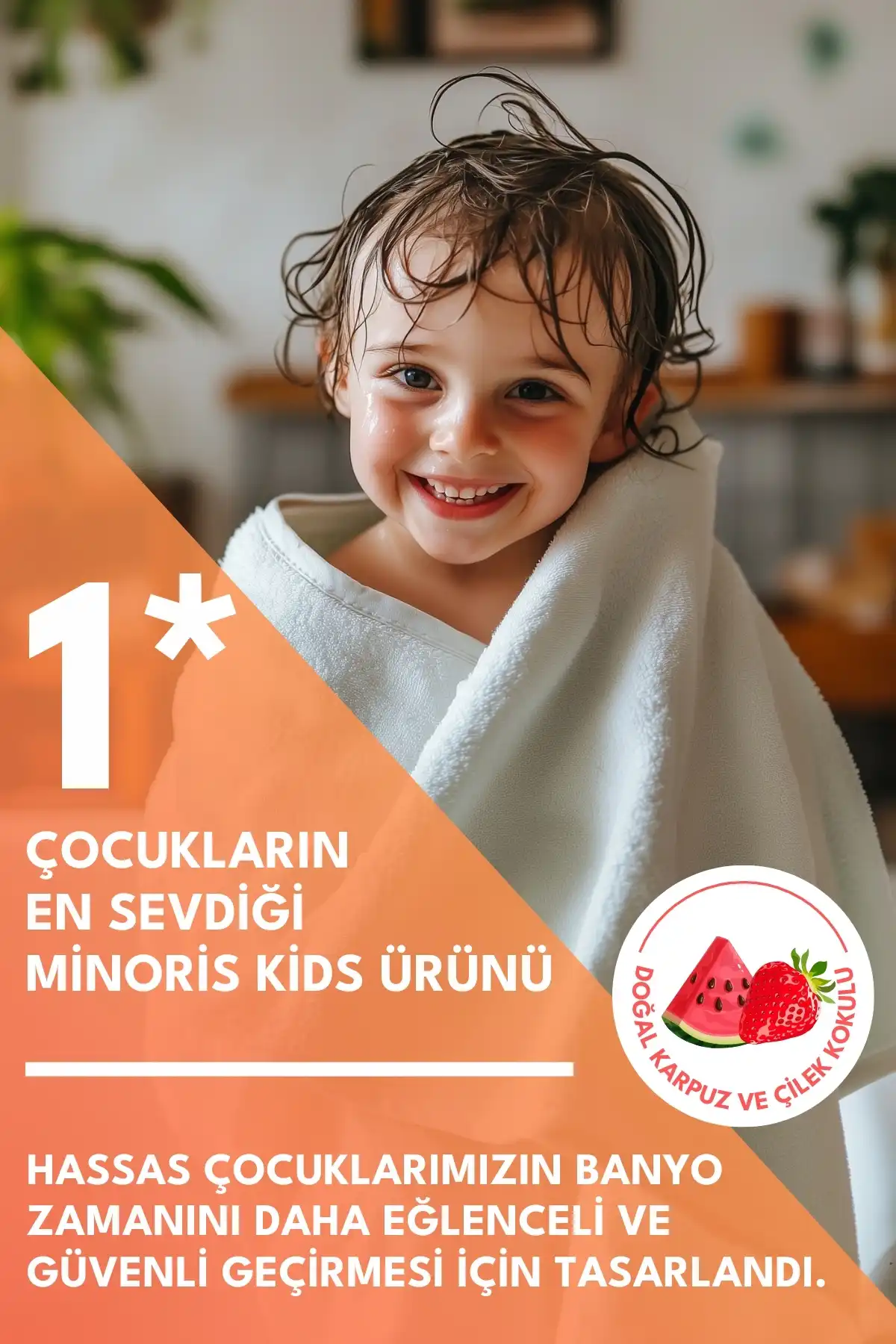Minoris Kids Organik Çocuk Şampuanı Saç ve Vücut 400ml