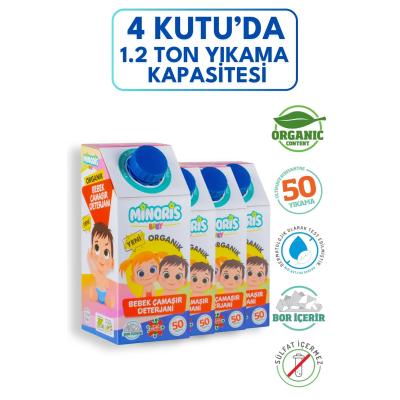 Minoris Baby Organik Antialerjik Bebek Çamaşır Deterjanı 4lü Set